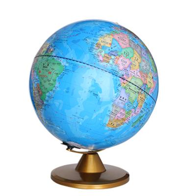 China Teaching and Decoration 13 Inch Illuminated World Globe Topographic LED Built-in Light for Night View for sale