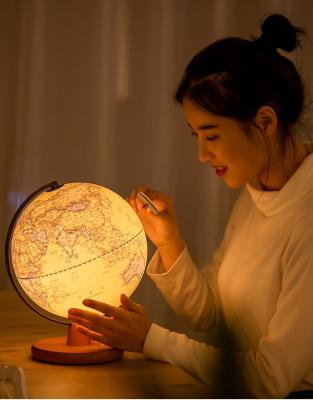 China Teaching aid the decorative luminous antique earth world globe terrestrial lighting for sale