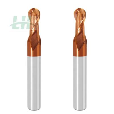 China Left Hand 12mm Carbide Hrc Two-Flute Ball End Mill 45 Spherical Endmill 4flute Carbide Cutter End Mill Bits Ball Nose Carbide Ball End Mill for sale