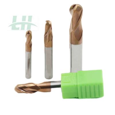 China Left Hand 14mm Carbide Hrc Two-Flute Ball End Mill 45 Spherical Endmill 4flute Carbide Cutter End Mill Bits Ball Nose Carbide Ball End Mill for sale