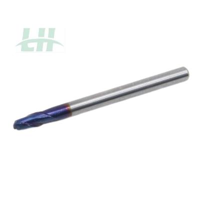 China Left Hand Ball End Mill Hardness 1-4mm High Hardness Left Hand Ball End Mill Tungsten Coating Cutter CNC Blue Nano Steel Solid Carbide End Mill Cutter for sale