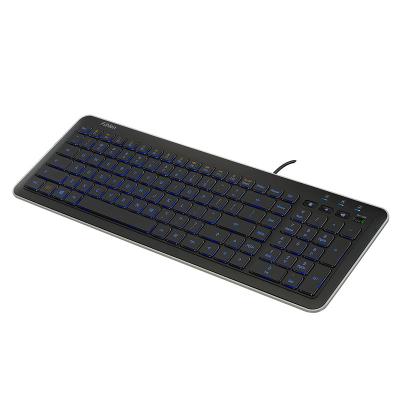 China Factory Wholesale High Quality Ready Made Ergonomic Office Keyboard Backlight 104 Keys Cable Keyboard Volume Control Keys Custom LOGO for sale