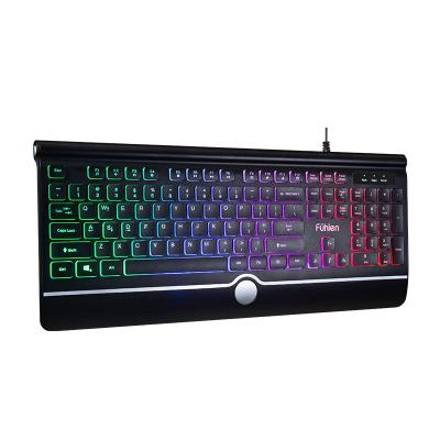 China Wholesale Plug & Play Cheap Keyboard LED High Quality Keys 104 Keys Mute Keyboard Custom LOGO Desktop Cable High End Keyboard for sale