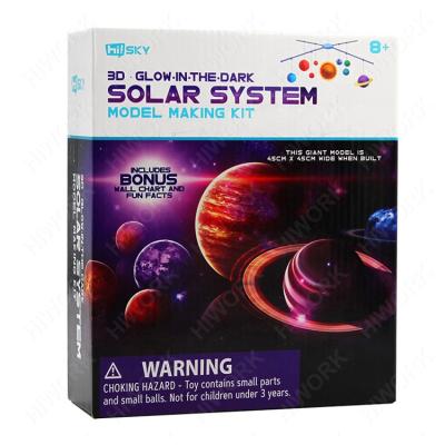 China Plastic STEM Learning DIY Kit Nine Planets Plastic Painting Solar System Toys For Kids for sale