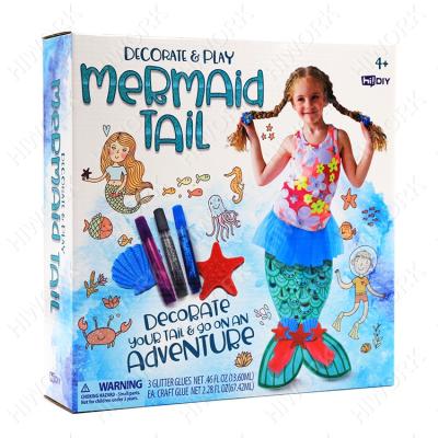 China Hot Selling Plastic And Polyester DIY Toy Educational Toys For Girls Mermaid Tail Kit for sale