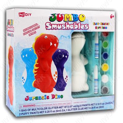 China Polypropylene Educational Kids PU Squishy Squishy Toys Make Your Own Smushables Dinosaur Kit for sale