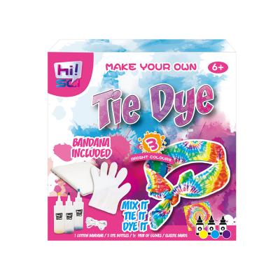 China Non-Toxic Earlier Educational Creative Tie Children's Education Dye Set Toys DIY Dye Knotting Kits for sale