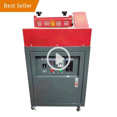 China Food 300mm roller width hot melt adhesive gluing machine for sale