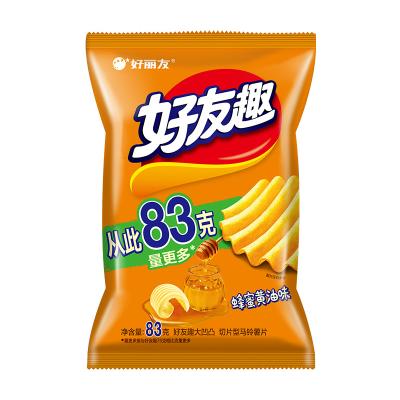 China Natural Best Selling Big Wave Orion Potato Chips Fried Chips Snack Steak Flavor 83g Kimchi Flavor for sale