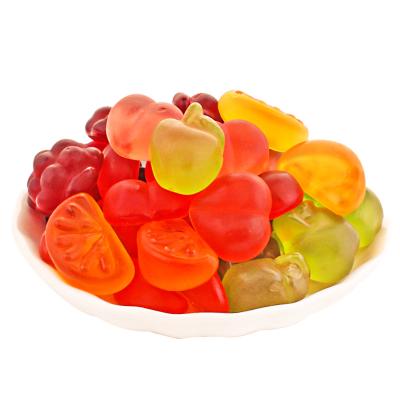 China Normal hot sales kids love candy toys candy fruit juice jelly candies fruit shape soft candy 60g for sale