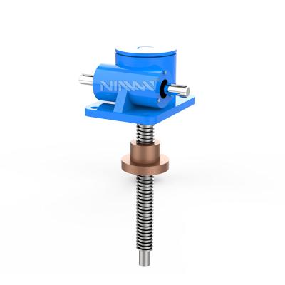 China Power Transmission T Series Spiral Bevel screw jack 90 Degree Shaft Gearbox reducer for Screw Jack Lifting for sale