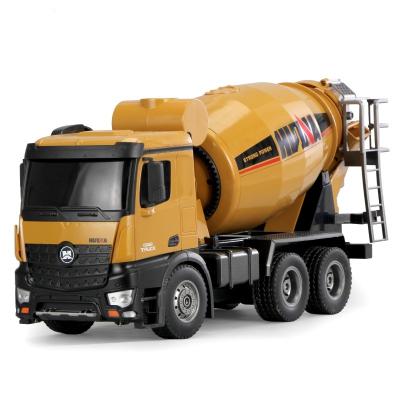 China RC model toy 1/14 scale 10 channel rc car Huina 1574 concrete mixer truck building model remote control stirring truck for sale