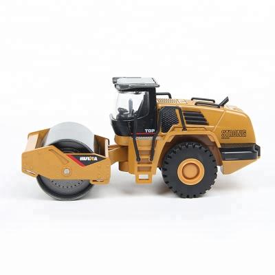 China Toy TongLi 50 diecast toy 1 professional construction vehicle Huina 1715 alloy truck car road roller construction model diecast model for sale