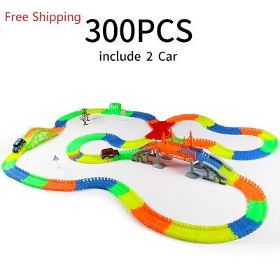 China Various Tracks Tongli Slot Plastic Electric Flexible Track Car Educational Flash Slot Toys Set for sale