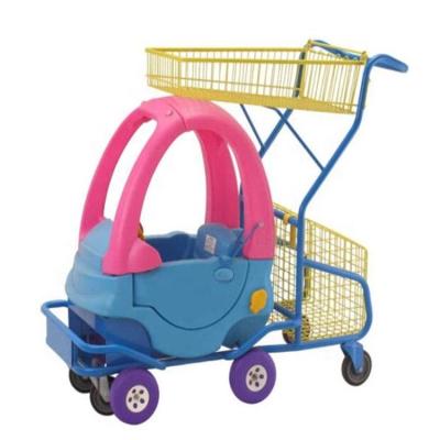 China Unveiling Supermarket Kids Child Toy Car Plastic Shopping Trolley Shopping Trolley for sale