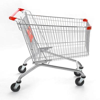 China Corrosion Protection Myanmar Metal Wire Shopping Trolley Supermarket Retail Shopping Trolley for sale