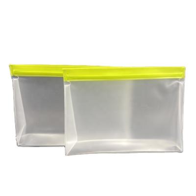 China Recyclable Eco-Friendly Leakproof Freezer Bag Washable Reusable PEVA Freezer Squeeze Snacks Storage Bags For Fruit Vegetables for sale