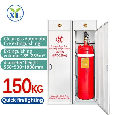 China Class 3 Fire Cabinet Box Equipment ISO Approved Hfc-227ea 150L Red Color Steel Cylinder for sale