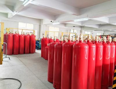 China 100L Stahlgeschweißter/nahtloser FM200-Gasflasche, hohe Kostenleistung zu verkaufen