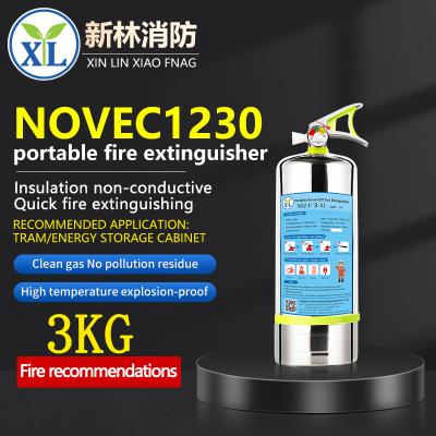 China 4 kg Novec 1230 tragbare Gasfeuerlöscher für Feuerlöscher für Fahrzeuge zu verkaufen