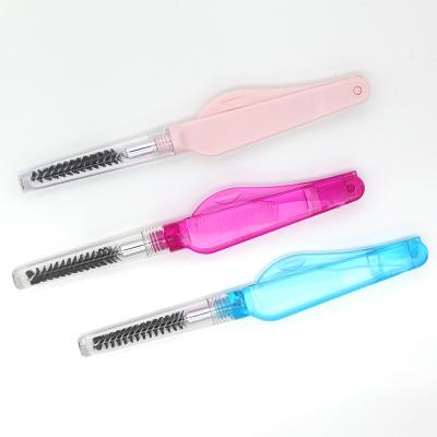 China Salon Double-End Foldable Eyelash Brush and Lash Stainless Steel Personalized Single Eyebrow Comb for sale