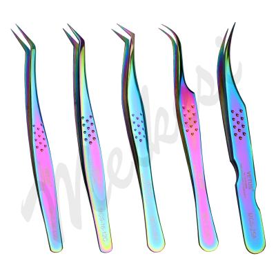 China Eyelash Extension Customized Logo Stainless Steel Lash Applicator Gold Volume Tool Eyelash Extension Custom Tweezers for sale