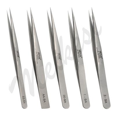 China Stainless Steel Individual Volume Lash Extension Tool Durable False Lash Eyelash Remover Straight Strip Tweezers for sale