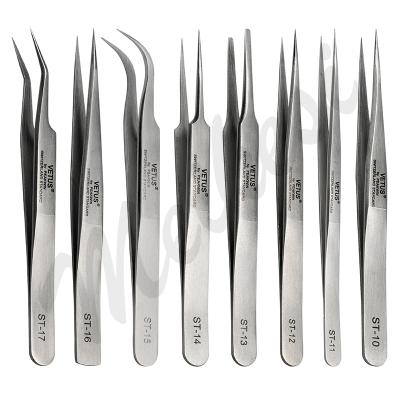 China Professional Eyelash Extension Eyelash Extension Customized Sharp Point Volume Facial Massager Tool Stainless Steel Lash Tweezer for sale