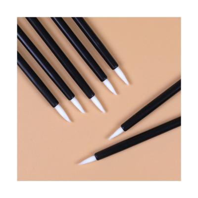 China Disposable Makeup Brush Fiber Eyeliner Brush Plastic Disposable Makeup Brush Free Samples Handle Eye Liner Wand for sale