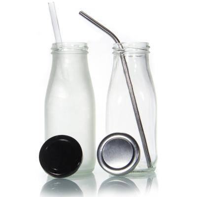 China OEM Kombucha Glas melkflessen Glas sapcontainers met deksels Te koop