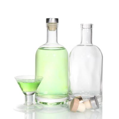 China In Stock 750ml Glass Liquor Bottles Spirit Alcohol Container ODM for sale