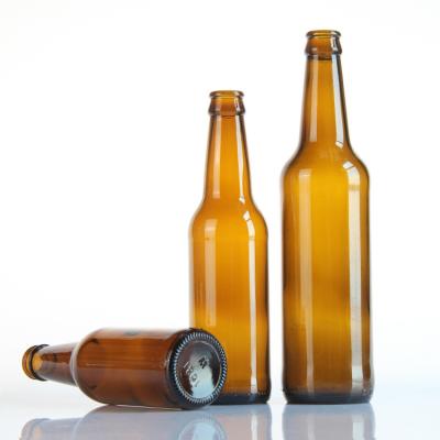 Κίνα 200 ml Brewing Breakaway Amber Glass Beer Bottle Soda Lime Με Κρόνα Καπάκι προς πώληση