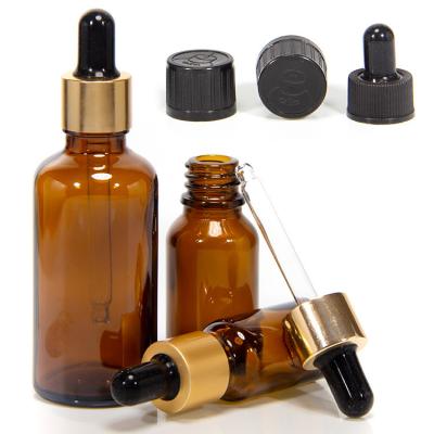 China 15 ml 30 ml Amber Essentiële Olie Dropper Bruine glazen flessen met meetdrupper Te koop