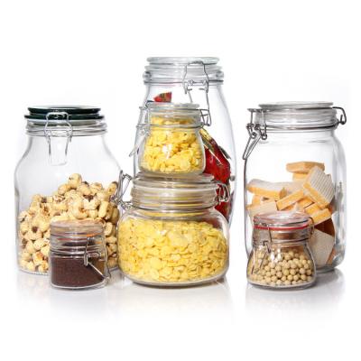 China Glass Storage Jar High Quality Canning 4oz 8oz 10oz 12oz 16oz 25oz 32oz Glass Mason Jar for sale