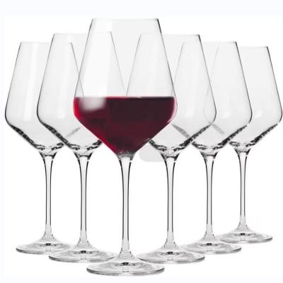 China Custom Hand Blown White Wine Glasses Clear Burgundy Wine Glasses zu verkaufen