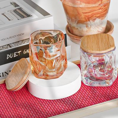 Chine Conception de luxe personnalisée Lacet métallique décoratif décoratif porte-bougie Rose Gold Bougie parfumée Jar de verre à vendre