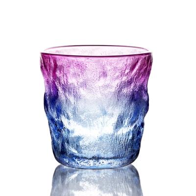 China Free Sample Ins Glass Waterfall Texture Water Cup  Juice Liqueur Cup Thickened Cup for sale