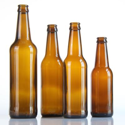 China High Quality 250ml 330ml Green Clear Beer Soda Glass Bottle with Aluminum Lid for sale