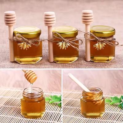 China Custom Logo Full Size Clear Honey Wide Mouth Glass Food Jars With Lids for sale