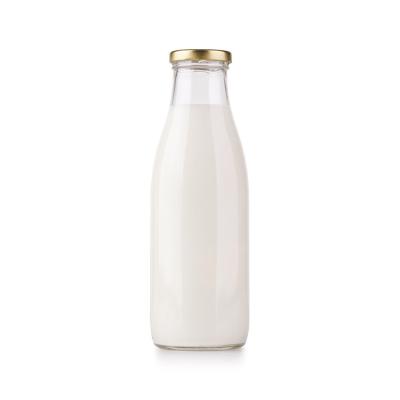 China Wholesale 500Ml Leak Proof Jam Daily Milk Delivery Glass Bottle With Metal Lid zu verkaufen