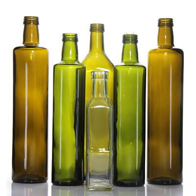 China High Quality 500ml 750ml Square Flat Olive Oil Glass Bottles With Cork Or Screw Lid for sale