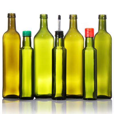 China Fast Delivery 100Ml 250Ml 500Ml Kitchen Square Vinegar Glass Olive Oil Bottles For Kitchen for sale