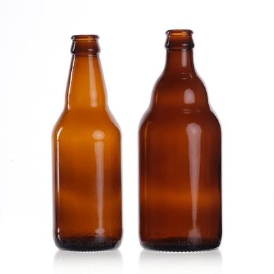 China Custom Bottle Beer Soda Beverage  Glass  With Top  Crown Cap for sale