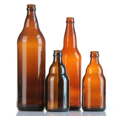 Chine 330 ml Bouteille en verre de boissons gazeuses claires Bouteille en verre de jus gazeux avec bouchon de couronne à vendre