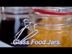 small clip buckle glass food jars containers 2oz 4oz for home