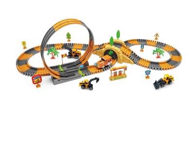 China Assemble Set Toys New Listing DIY Assembly 181 Pcs Engineering Electric Railway Track Toy For Kids for sale