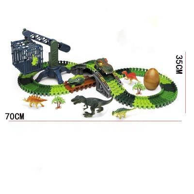 China Assemble Toys Set Good Quality Dinosaur Toys Multiple Scenarios 144 Pcs Electric Car Toy Set For Kids for sale