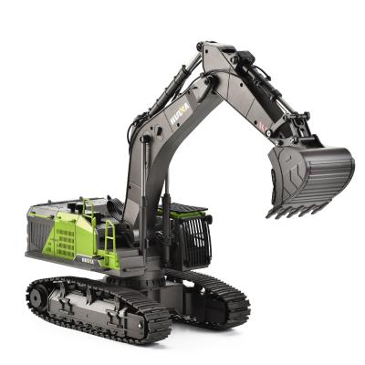 China High Quality 22 Channels 2.4GHz 22 Channels HUINA 1593 Alloy RC Excavators Toys For Children for sale