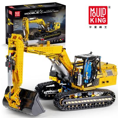 China Amazon Eco-friendly Material Hot Sales Die King 13112 Motorized Excavator Fully Automatic Remote Control Truck Model Building Block For Boys Gifts for sale