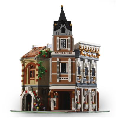 China DIY Brick Amazon Building Top Selling King Tea House Street View House Model Building Blocks For Children 16026 Small 3d Mold Town Assemble Gifts for sale